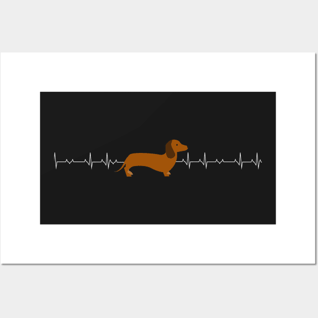 dachshund heartbeat Wall Art by captainmood